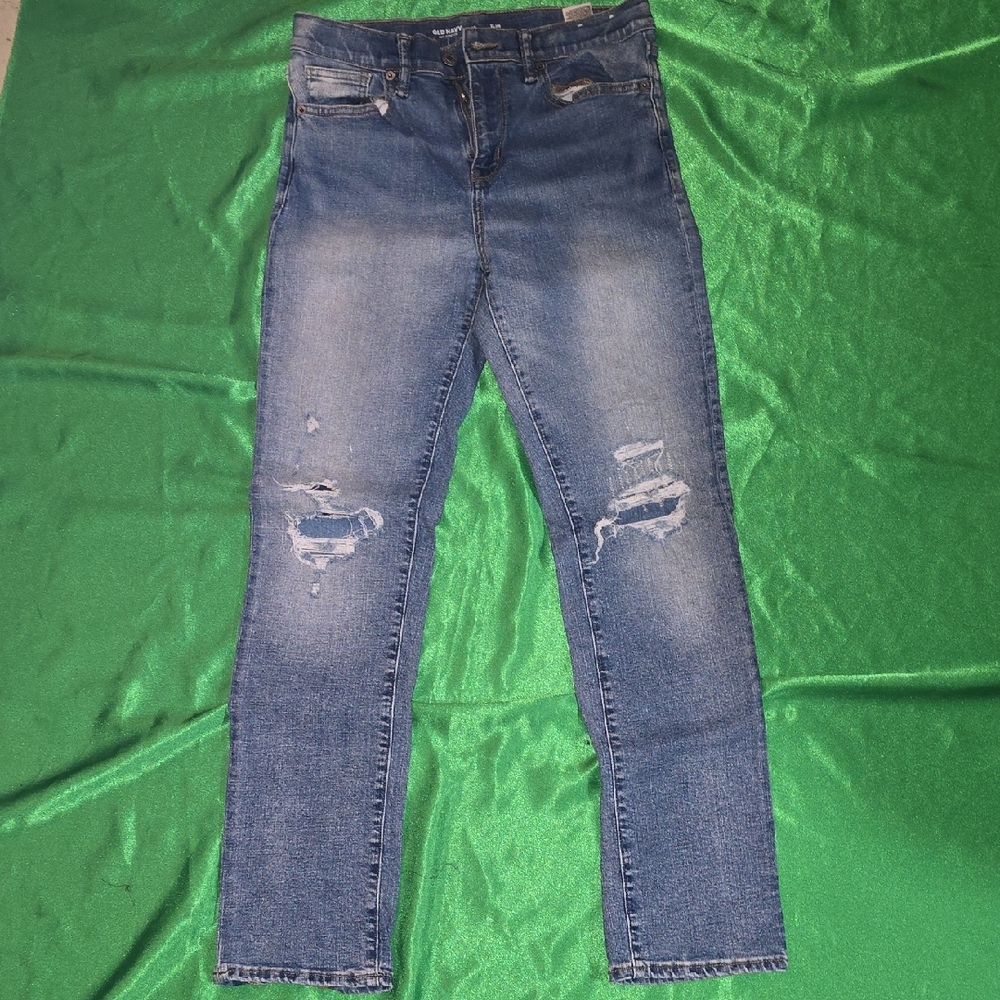 Old Navy Blue Distressed Boys Jeans